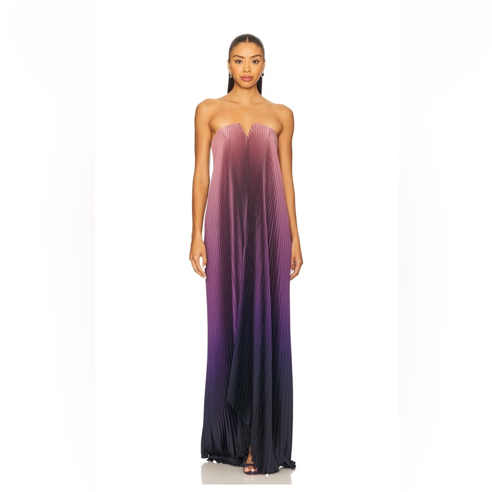 Elegant Strapless Ombre Dress